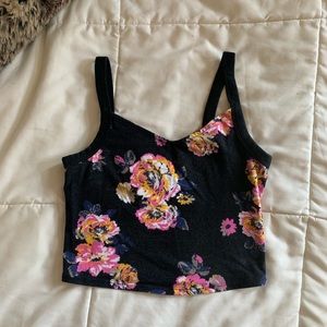 Kendall & Kylie Floral Crop Top